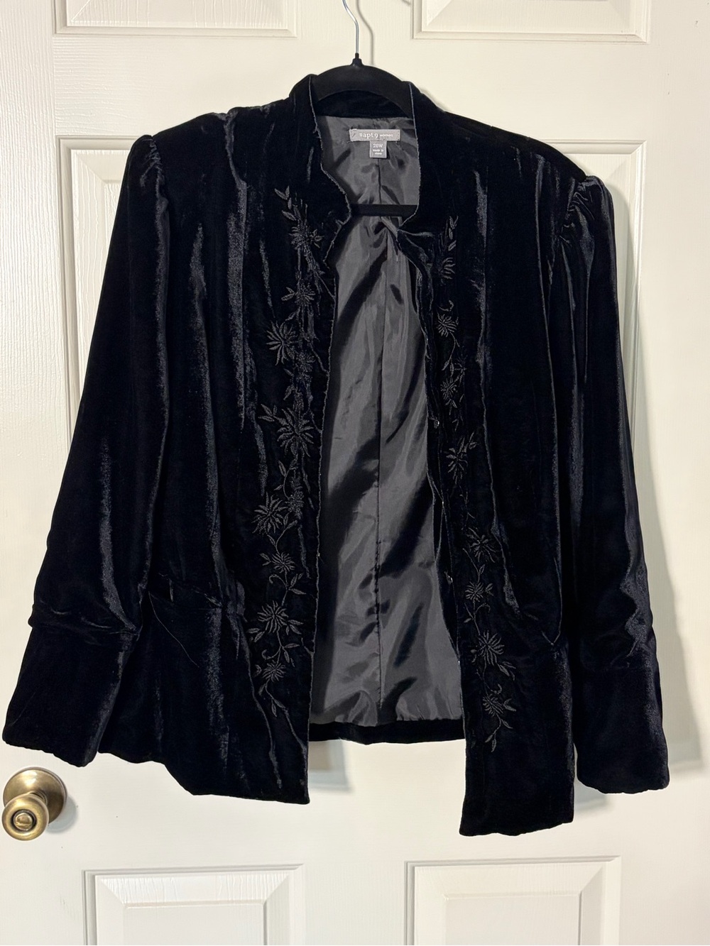Black Velvet Jacket (embroidered)